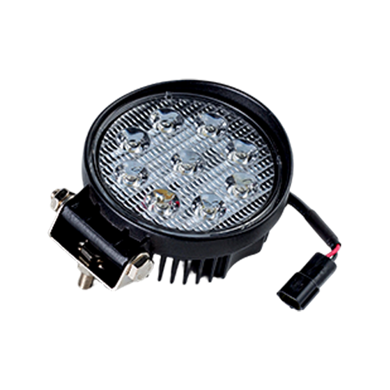 IP67 001 Heavy-Duty 9-LED Round Work Light for Industrial Vehicles